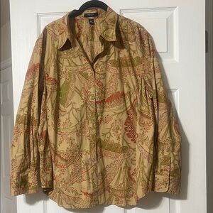 CHAPS Colorful Paisley Button-Up Shirt